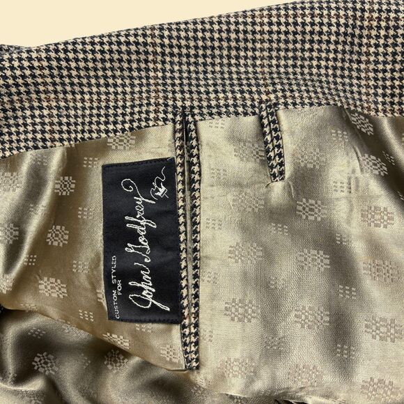 1970s houndstooth sports coat by Aldrich Custom Apparel, vintage USA-made jacket - Picture 8 of 8